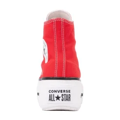 Converse Chuck Taylor All Star Lift Double Stack High-Top Sneaker - Red and White