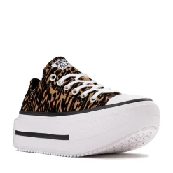 Converse Chuck Taylor All Star Lift Double Stack Low-Top Sneaker - Leopard