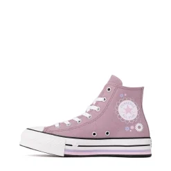 Converse Chuck Taylor All Star Lift Flower High-Top Sneaker - Big Kid - Orchid