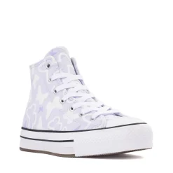 Converse Chuck Taylor All Star Lift High-Top Flocked Butterflies Sneaker - Big Kid - Blueberry Ice