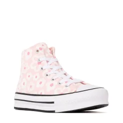 Converse Chuck Taylor All Star Lift High-Top Sneaker - Big Kid - Pink / Flocked Flowers