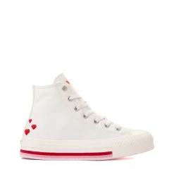 Converse Chuck Taylor All Star Lift Love Me Lots High-Top Sneaker - Big Kid - White