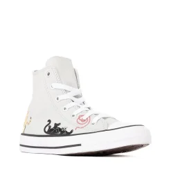 Converse Chuck Taylor All Star Pet Pack High-Top Sneaker - Big Kid - Rainwashed Grey / Cats