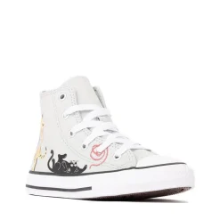 Converse Chuck Taylor All Star Pet Pack High-Top Sneaker - Little Kid - Rainwashed Grey / Cats