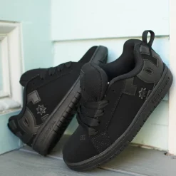 DC Court Graffik Skate Shoe - Little Kid / Big Kid - Black Monochrome