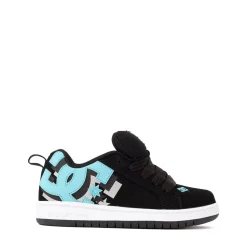 DC Court Graffik Skate Shoe - Little Kid / Big Kid - Black / Teal