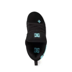 DC Court Graffik Skate Shoe - Little Kid / Big Kid - Black / Teal