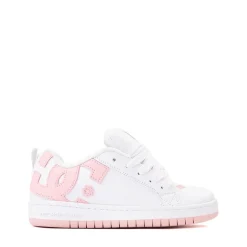 DC Court Graffik Skate Shoe - Little Kid / Big Kid - White / Pink