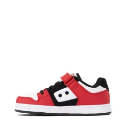 DC Manteca 4 Elastic Skate Shoe - Little Kid / Big Kid - Red / Black / White