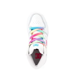 DC Manteca 4 Hi Skate Shoe - Little Kid / Big Kid - White / Rainbow