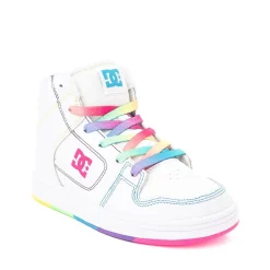 DC Manteca 4 Hi Skate Shoe - Little Kid / Big Kid - White / Rainbow