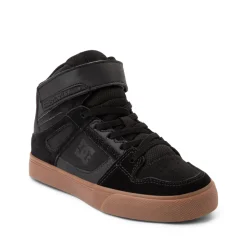 DC Pure Hi EV Skate Shoe - Little Kid / Big Kid - Black / Gum