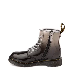 Dr. Martens 1460 8-Eye Patent Boot - Little Kid / Big Kid - Black / Silver Gradient