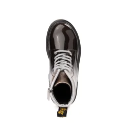 Dr. Martens 1460 8-Eye Patent Boot - Little Kid / Big Kid - Black / Silver Gradient