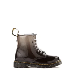 Dr. Martens 1460 8-Eye Patent Boot - Toddler - Black / Silver Gradient