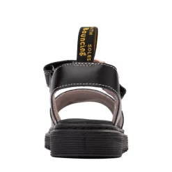 Dr. Martens Marlowe II Hearts Sandal - Little Kid / Big Kid - Black / Powder Pink