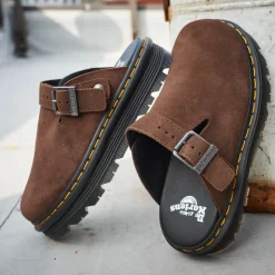 Dr. Martens Zebzag Slingback Platform Mule - Dark Brown
