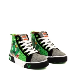 Ground Up Minecraft Creeper Hi Sneaker - Little Kid / Big Kid - Green