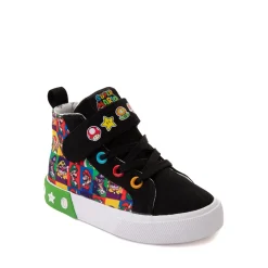 Ground Up Super Mario Bros. Hi Sneaker - Toddler - Black / Multicolor
