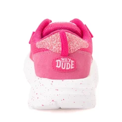 HEYDUDE Sirocco Alta Slip-On Sneaker - Little Kid / Big Kid - Pink / Glitter Shine