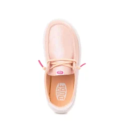 HEYDUDE Wendy Iridescent Sparkle Slip-On Casual Shoe - Little Kid / Big Kid - Pink