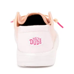 HEYDUDE Wendy Iridescent Sparkle Slip-On Casual Shoe - Little Kid / Big Kid - Pink