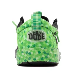 HEYDUDE x Minecraft Wally Funk Creeper Casual Shoe - Little Kid / Big Kid - Black