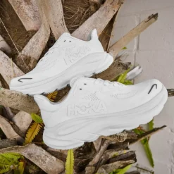 HOKA Clifton 10 Athletic Shoe - Little Kid - White / White
