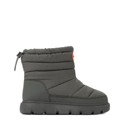Hunter Cuddle Lug Sole Insulated Waterproof Snow Bootie - Little Kid / Big Kid - Dark Green