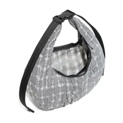 Hunter Mini Lune Ruched Shoulder Bag - Black / White Pattern