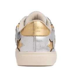 Kurt Geiger Mini Lane Star Sneaker - Little Kid / Big Kid - Silver / Gold