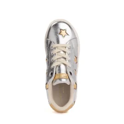 Kurt Geiger Mini Lane Star Sneaker - Little Kid / Big Kid - Silver / Gold