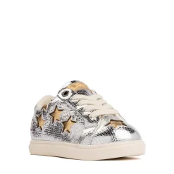 Kurt Geiger Mini Lane Star Sneaker - Toddler - Silver / Gold