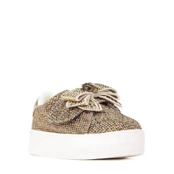 Kurt Geiger Mini Laney Bow Sneaker - Toddler - Gold