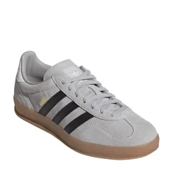 Mens adidas Gazelle Indoor Athletic Shoe - Grey Two / Core Black / Gum
