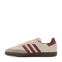 Mens adidas Samba OG Athletic Shoe - Putty Gray / Maroon / Gold Metallic / Gum