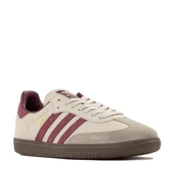 Mens adidas Samba OG Athletic Shoe - Putty Gray / Maroon / Gold Metallic / Gum