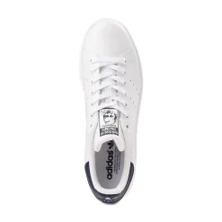 Mens adidas Stan Smith Athletic Shoe - Core White / Core White / Dark Blue