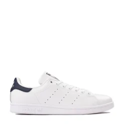 Mens adidas Stan Smith Athletic Shoe - Core White / Core White / Dark Blue