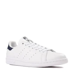 Mens adidas Stan Smith Athletic Shoe - Core White / Core White / Dark Blue