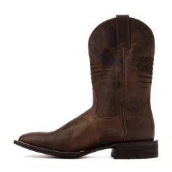 Mens Ariat Circuit Patriot Cowboy Boot - Weathered Tan