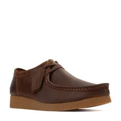 Mens Clarks Wallabee EVO Casual Shoe - Beeswax