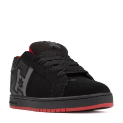 Mens DC Court Graffik Skate Shoe - Black / Gray / Red