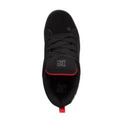 Mens DC Court Graffik Skate Shoe - Black / Gray / Red