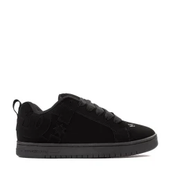 Mens DC Court Graffik Skate Shoe - Black Monochrome
