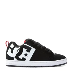 Mens DC Court Graffik Skate Shoe - Black / White / Red