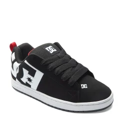 Mens DC Court Graffik Skate Shoe - Black / White / Red