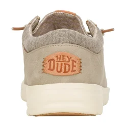 Mens HEYDUDE Paul Slip-On Casual Shoe - Taupe Grey