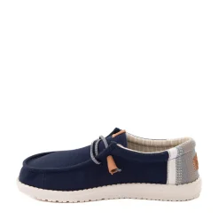 Mens HEYDUDE Wally Break Stitch Casual Shoe - Navy