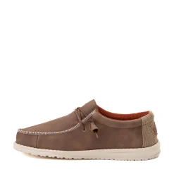 Mens HEYDUDE Wally Craft Leather Casual Shoe - Tan